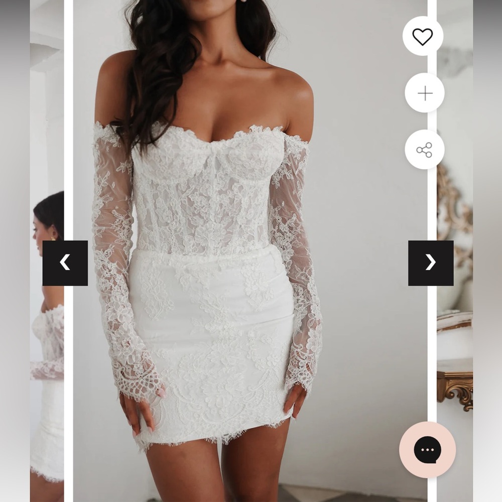 UNTAMED PETALS Madeline White Mini Dress